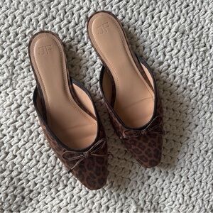 JustFab | Leopard Print Begonia Mules | 10
